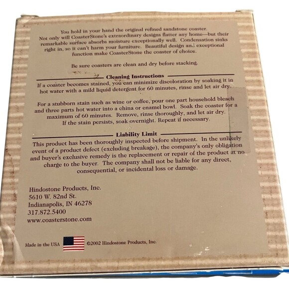 VTG CoasterStone Sandstone Coasters Victorian Teapots  4 Assorted Coasters NIB - Picture 2 of 10